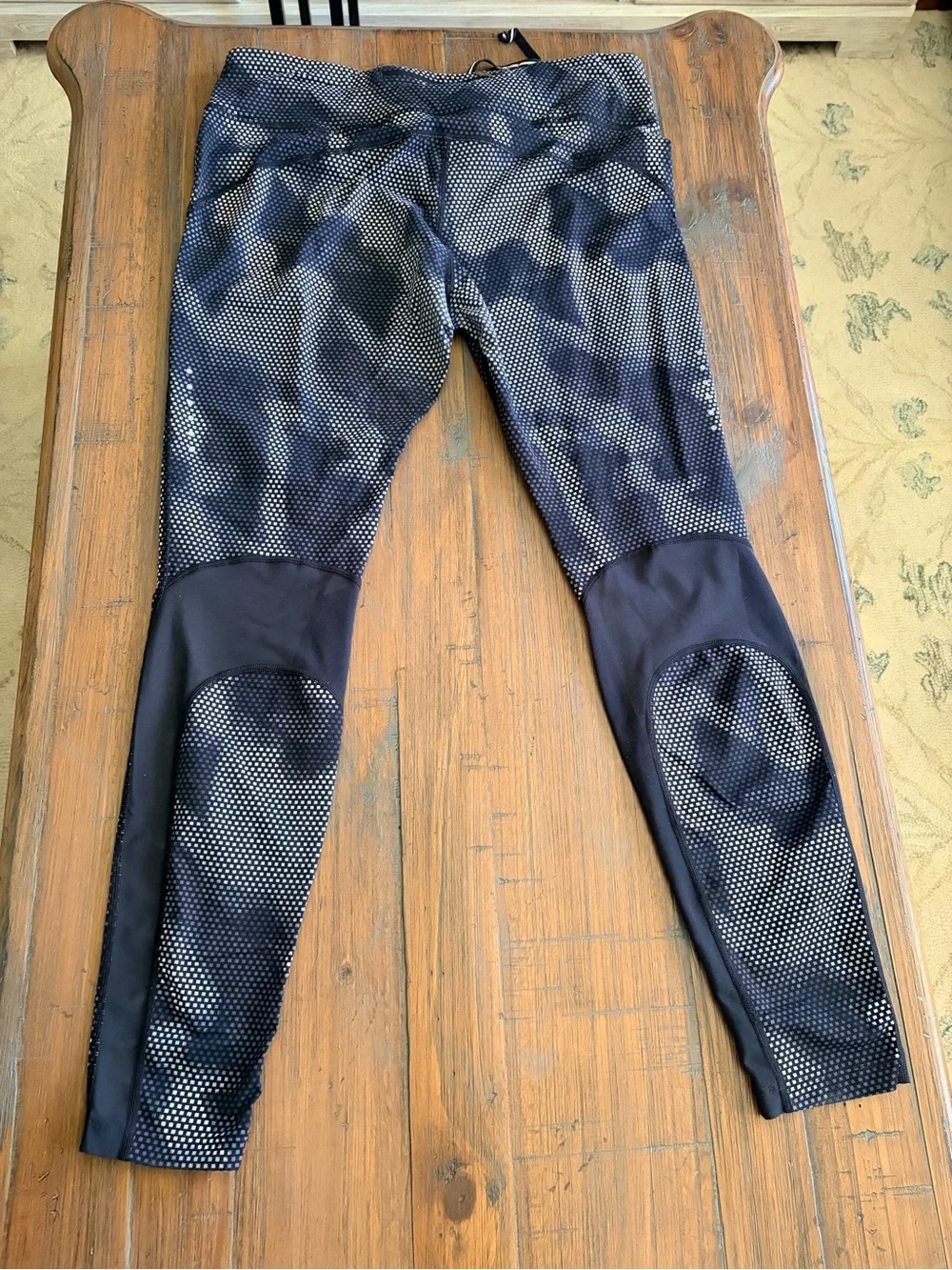 Nike Black and White Camo Print Performance Leggings